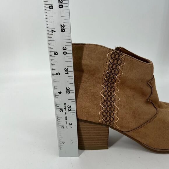 C‎ Est 1946 Brown Heeled Ankle Boots - Picture 2 of 9